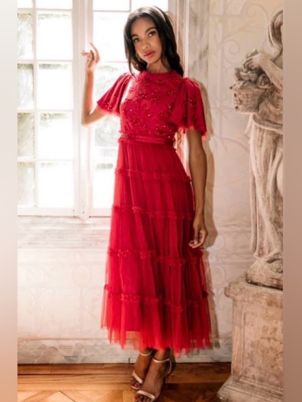 Ivy City Co Red Anastasia dress